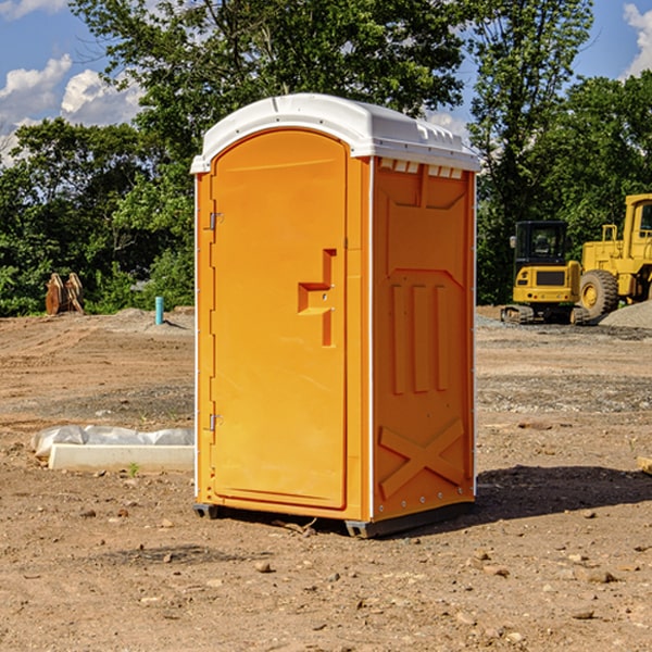 how often are the porta potties cleaned and serviced during a rental period in Fabius MI